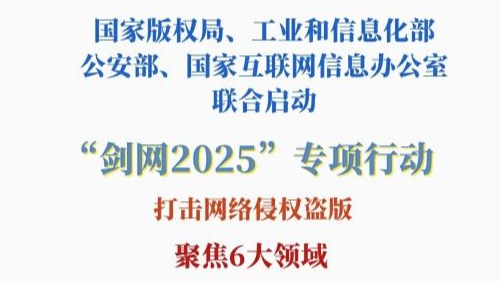 剑指网络侵权盗版！四部门启动“剑网2025”专项行动